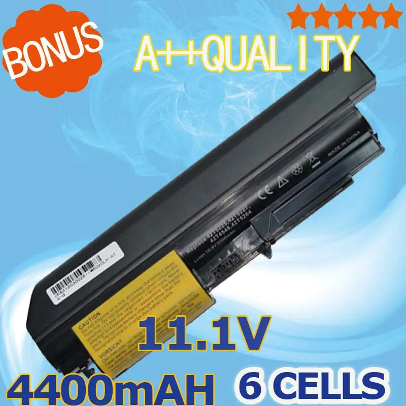 Аккумулятор для ноутбука IBM 41U3196 41U3198 ASM 42T5265 ThinkPad R400 T400 R61 R61i T61 T61p T61u 4400 мА · ч
