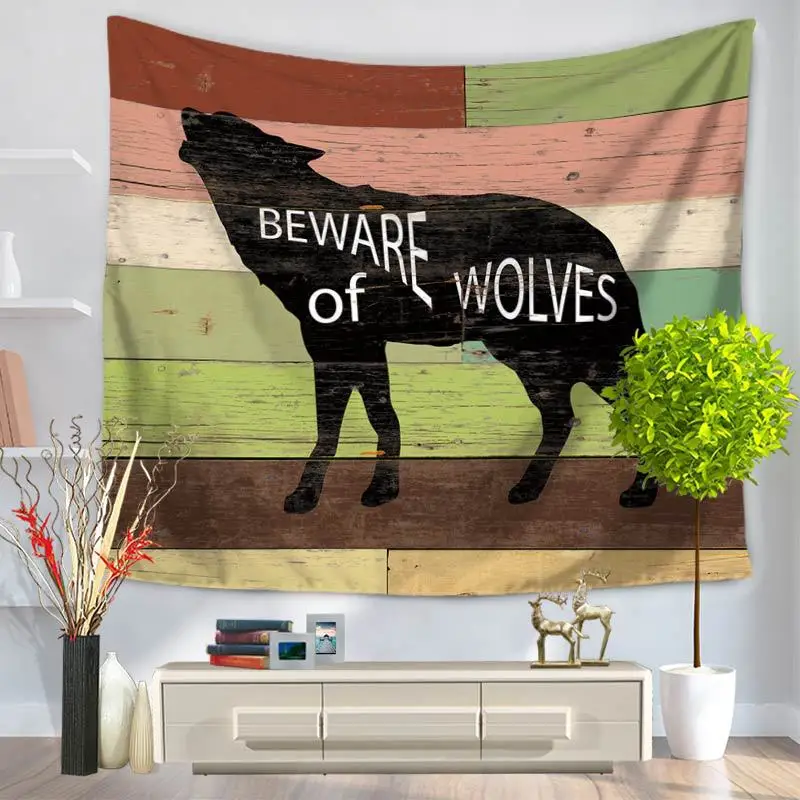 RUBIHOME Hanging Wall Tapestry 3D Design Animal Deer Bear Wolve Home Decor Beach Towel Throw Rug Blanket Camping Tent Travel Pad | Дом и сад