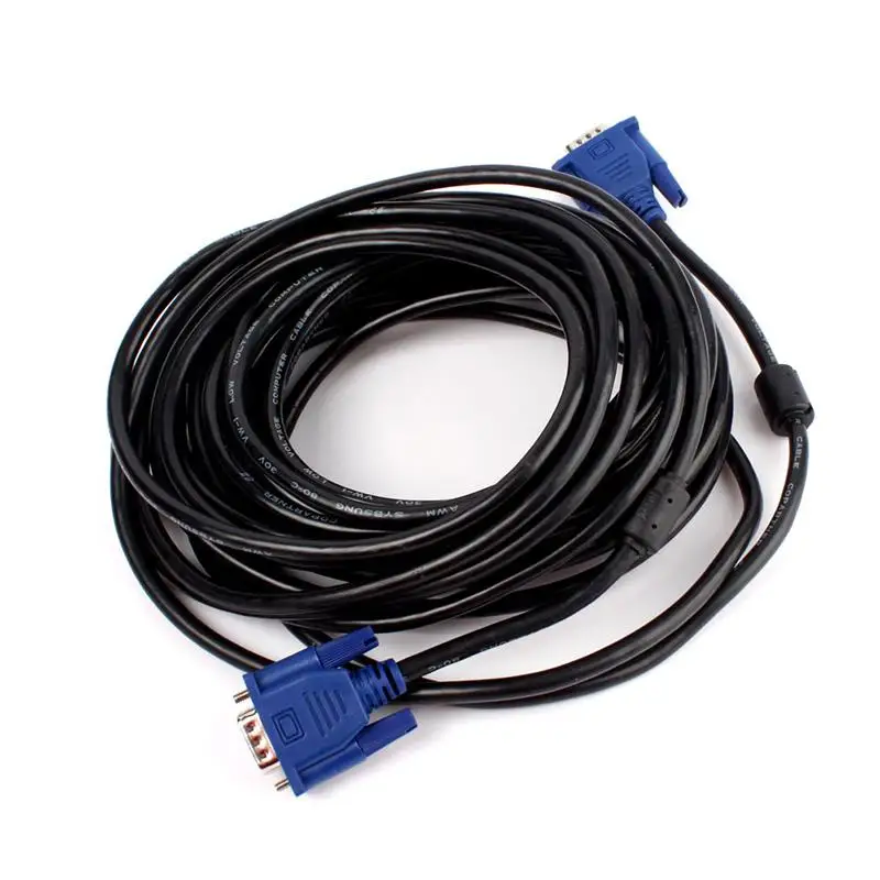 Кабель удлинитель VGA Male To M 32FT 10M 15 Pin P для ПК монитора ноутбука #68716|vga male|cable for pc15 pin |
