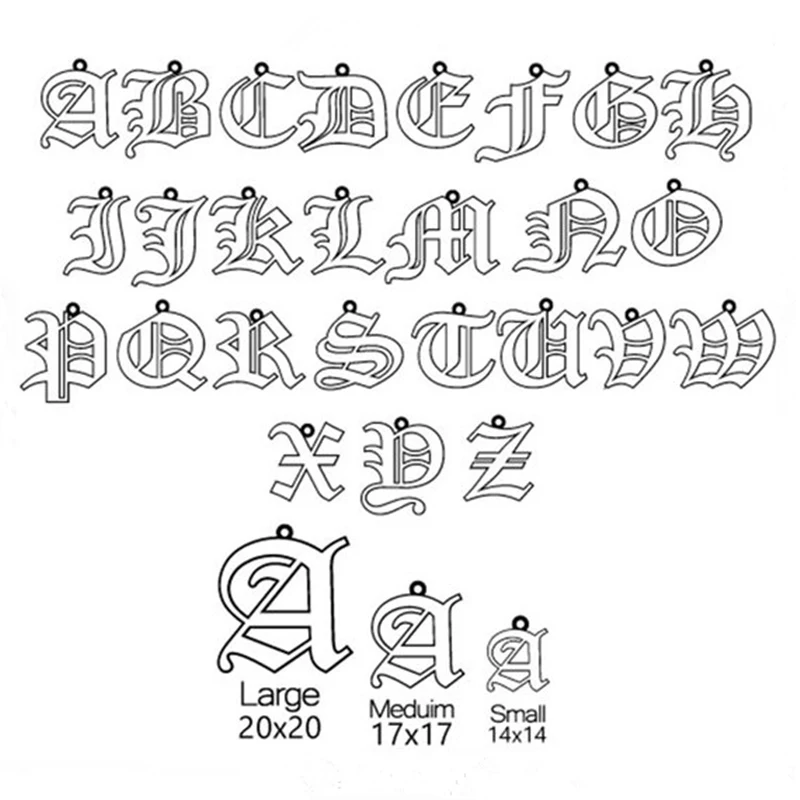 Заказное одиночное Старое Английское первоначальное ожерелье с подвеской для