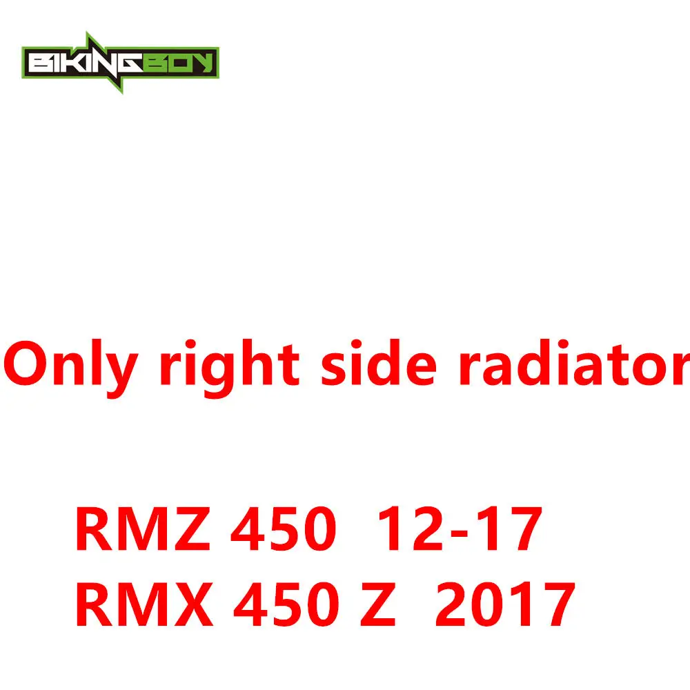 R-126 Right BIKINGBOY радиатор охлаждения двигателя для SUZUKI РМЗ RM-Z 450 05 06 07 08 09, 10, 11, 12, 13, 14, 15, 16, 17, RMX 450 Z MX кулер для воды - Цвет: R-126 Right