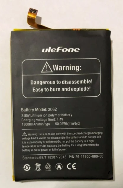 

100% original battery Ulefone Power 5(3062) 13000mAh 6.0inch MTK6763 6+64G Ulefone Mobile Phone