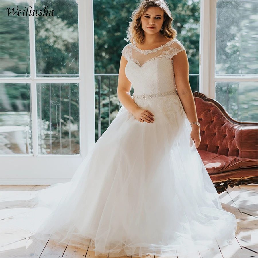 Weilinsha/свадебное платье большого размера Vestido De Novia с рукавами крылышками и