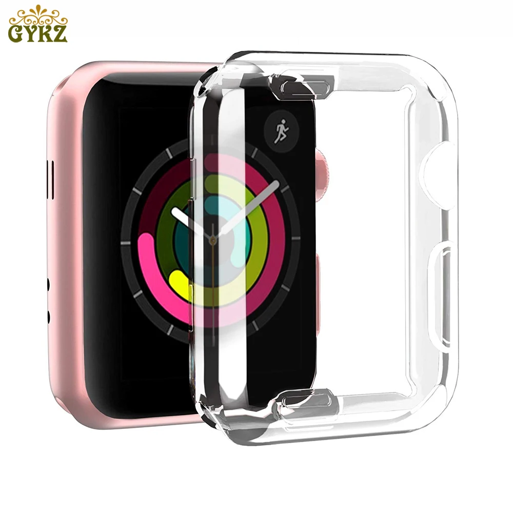 Для Apple Watch 4 3 2 1 38 мм 42 40 44 360 встроенный Прозрачный чехол для защитная пленка из