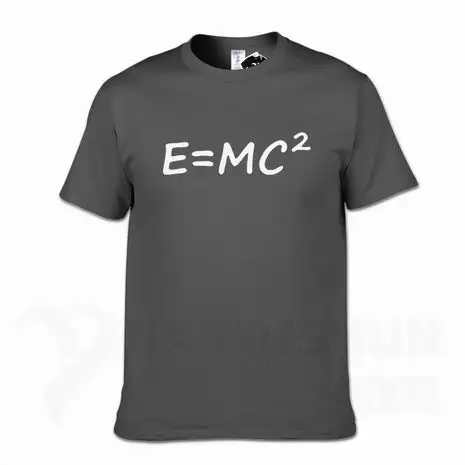 E mc2 футболки тематикой сериала «Теория большого взрыва эволюции Эйнштейн массовой энергии уравнение E = Mc 2 печати мужская футболка унисекс 16 Цвета Повседневное Тройник