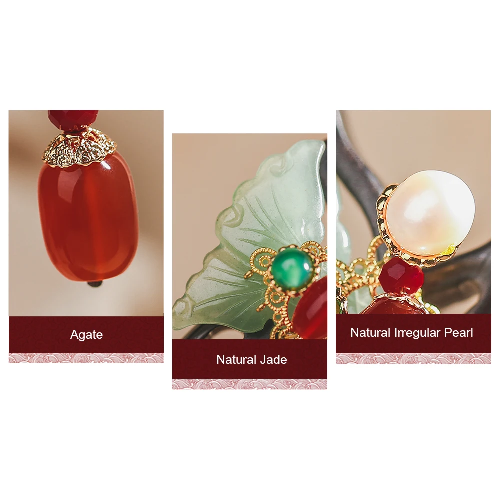 Ethnic Handmade Green Butterfly Tassel Brooch Jad e Pearl Chain Tassel/Dangle XZ-18103 | Украшения и аксессуары