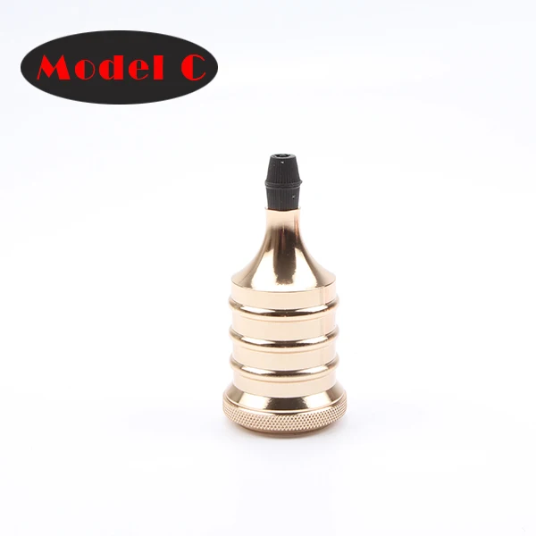 E27 110V-240V Vintage Edison Lamp Base Pendant Light Socket Screw Bulb Base Golden Copper Black Metal Alloy Light Socket[F1558] - Цвет: Model C