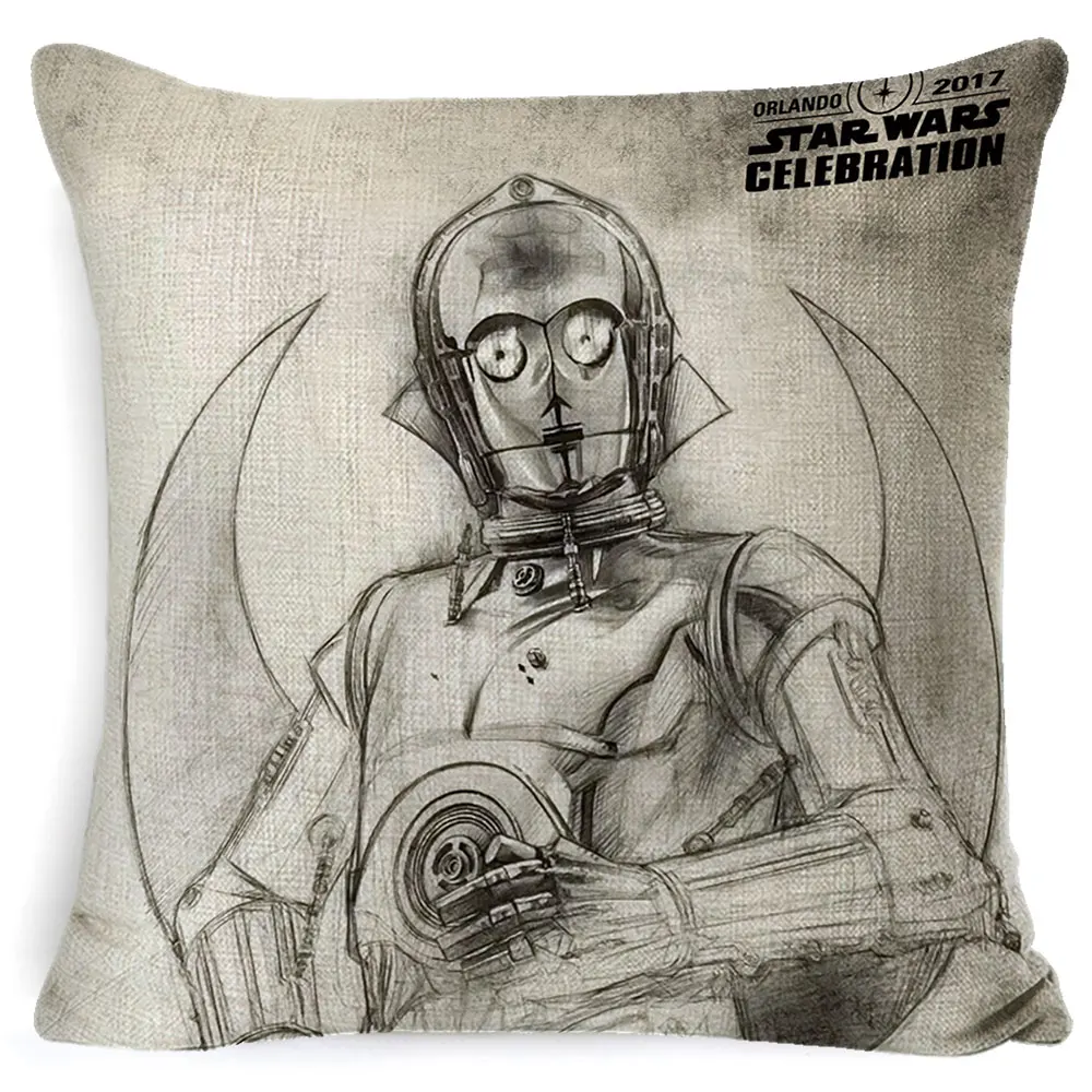 Чехлы для подушек Star Wars ручная роспись йода Дарт Вейдер splter Art наволочка для автомобильной подушки декоративное белье для дивана Бежевый наволочка