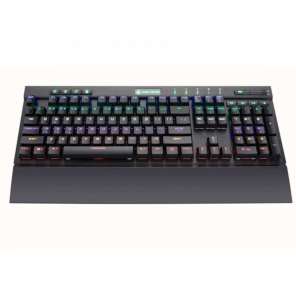 Magic-Refiner MK12 механическая клавиатура игровая клавиатура USB Проводная клавиатура 12 RGB 19 подсветка механический оптический переключатель 104 ключ
