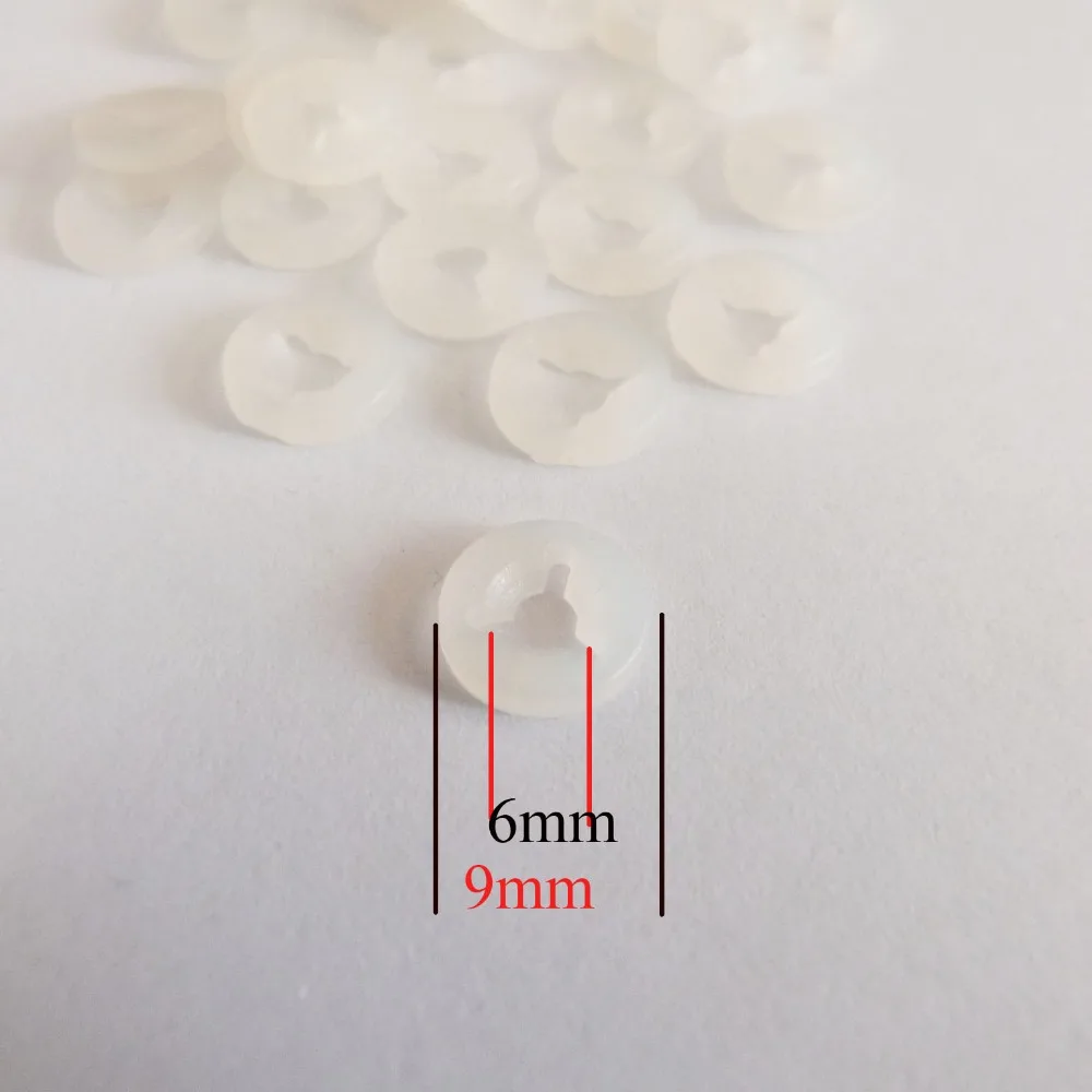 9mm/12mm width white hand washer for toy eyes nose finding--100pcs/lot | Игрушки и хобби