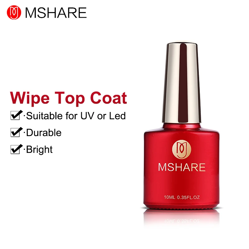 MSHARE 10 мл УФ верхний слой + UV пластина покрытие основа для гель лак ногтей Professional