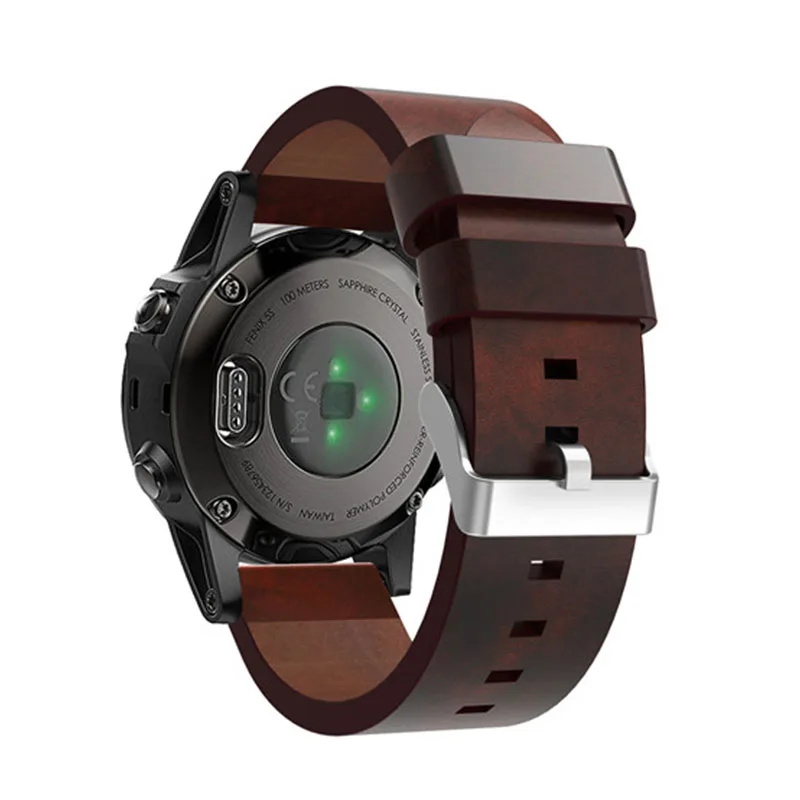 Luxury Leather Strap wrist watch Band Genuine Watchband bracelet strap for Garmin Fenix 5S wristband Replacement | Электроника