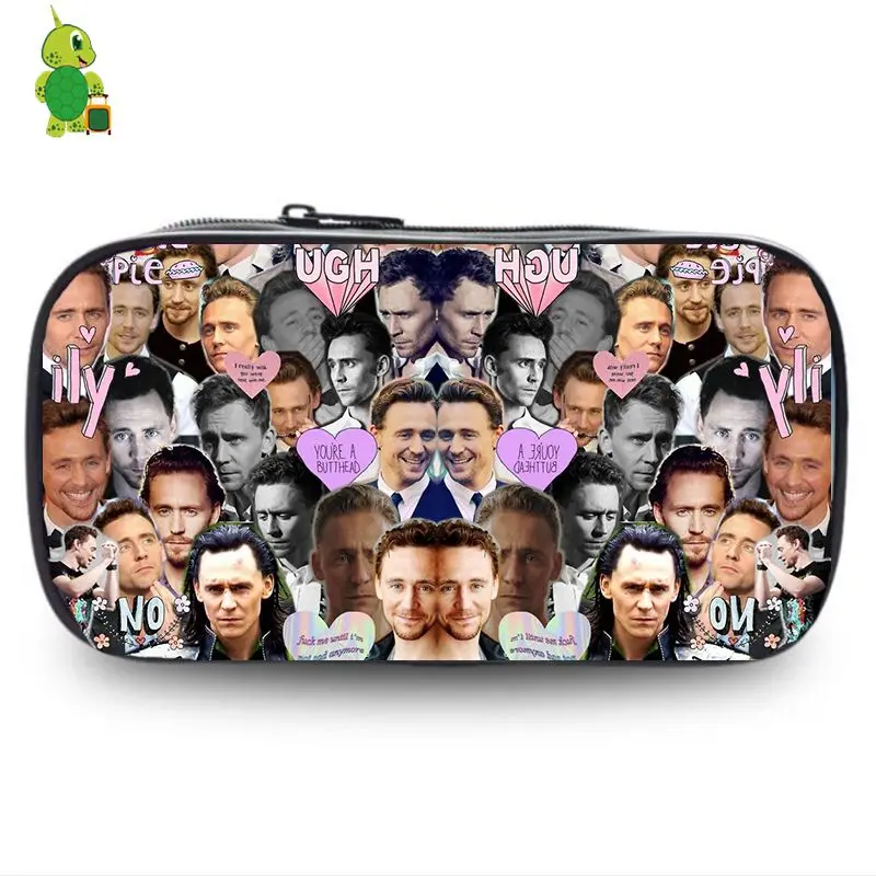 Известные Мстители Loki Tom Hiddleston коллаж косметички для мальчиков и девочек детские модные сумки для хранения большой емкости чехол-карандаш - Цвет: 5