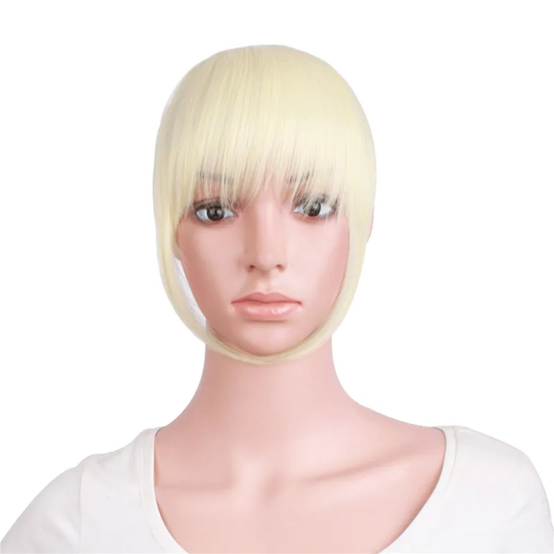 MapofBeauty 7&quot8&quot9&quot Short Front Straight Neat Bangs Clip in Hair Extensions For Women Synthetic Natural Extension Bang - купить по