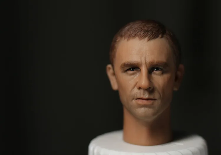 

1/6 scale figure doll head shape for 12" action figure doll accessories Cowboys & Aliens 007 Bond Daniel Craig male Head carved