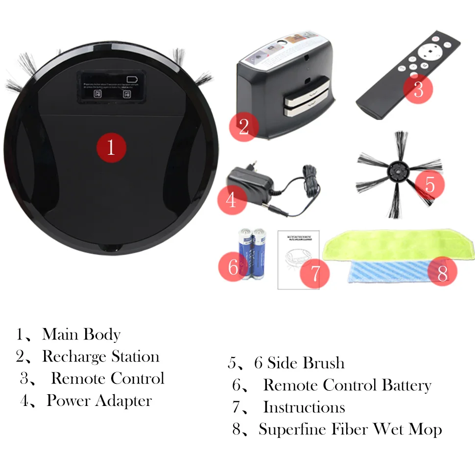 2018 Sweeper робот пылесос для уборки дома мокрый моющий 330A пол Беспроводной