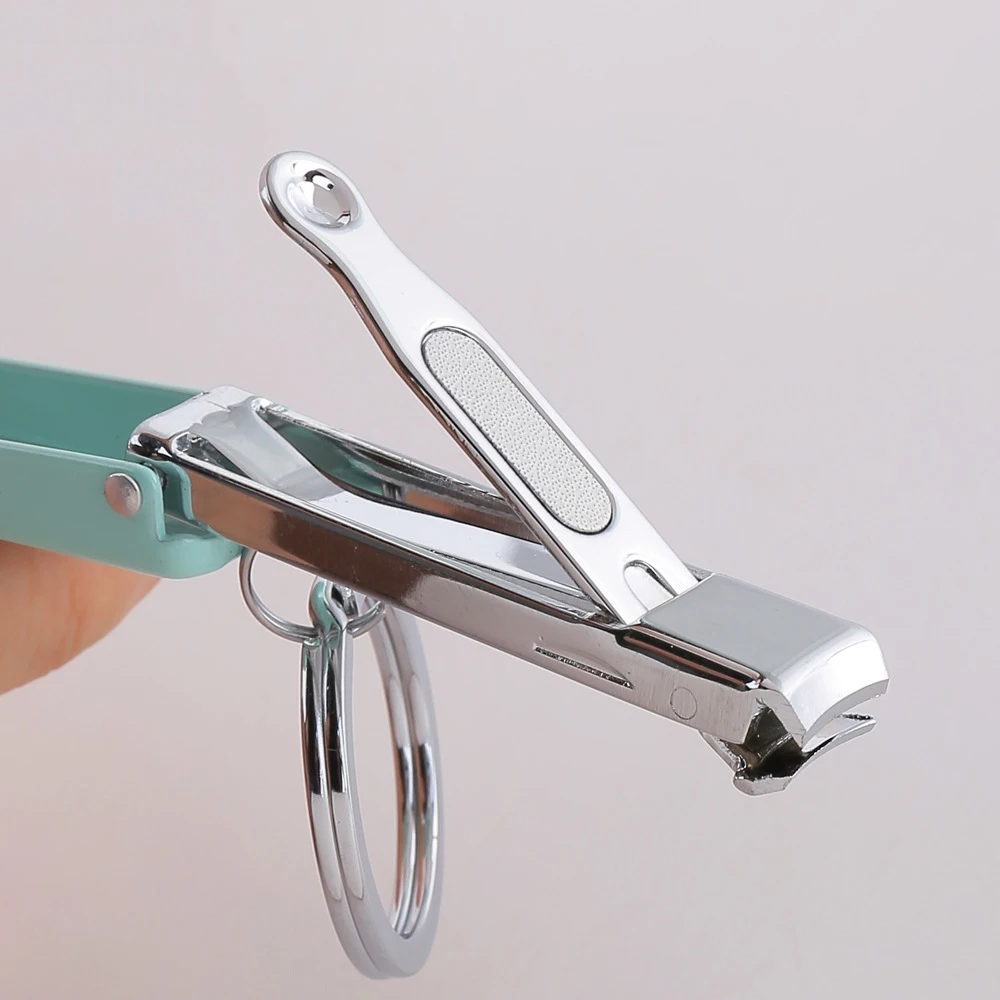 Сверхтонкие маленькие складные кусачки для ногтей из нержавеющей стали брелок