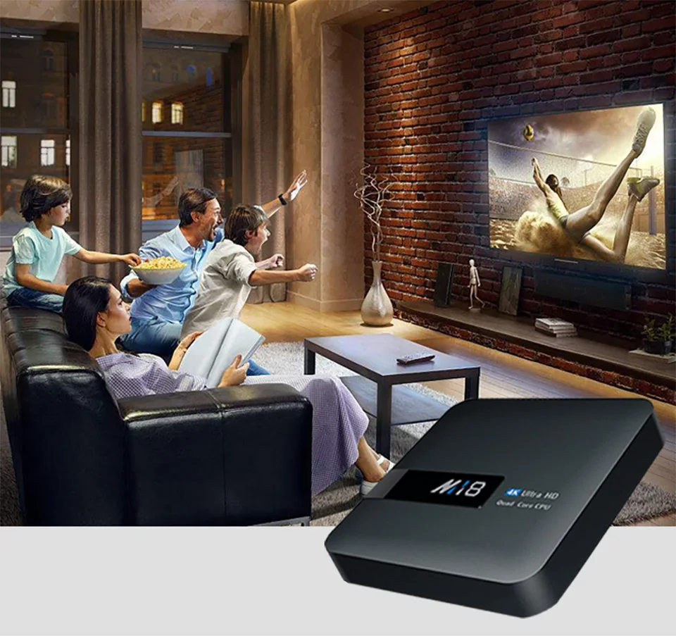 M18 Android 7 1 4K HD Smart TV Box S905W 64 бит четырехъядерный 1G/2G RAM 8G/6G ROM беспроводной wfii ключ