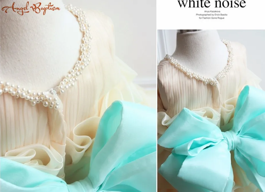 Кремовое платье для девочек с цветочным узором и рюшами бальное малышей наряд