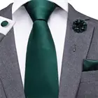 Мужской галстук-бабочка с изумрудами, Зеленая Шелковая бутоньерка с бирюзой, Свадебный комплект для мужчин, 2019