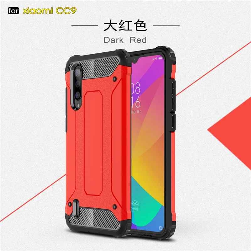 Для Xiaomi Mi A3 Lite чехол силиконовый резиновый бронированный Чехол Жесткий ПК задняя