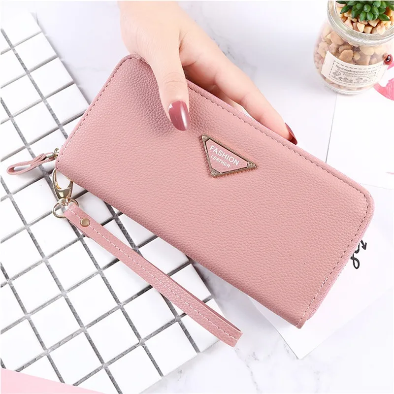 Pink Универсальная сумка для мобильного телефона из искусственной кожи, карман, кошелек на молнии, чехол, Женский кошелек, переносная Повседневная сумка, 6 дюймов, EEMIA - Цвет: Pink