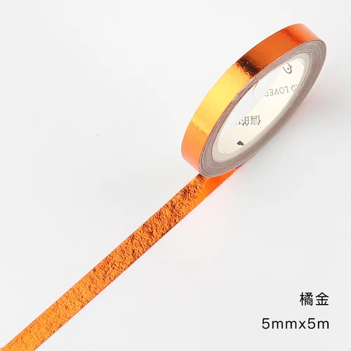 G 5mmx5m 1 рулон/набор тонкая лента васи 5 мм x 5 м Лазерная маскирующая лента для украшения альбом «сделай сам» альбом-ежедневник школьные офисные принадлежности - Цвет: G 5mmx5m