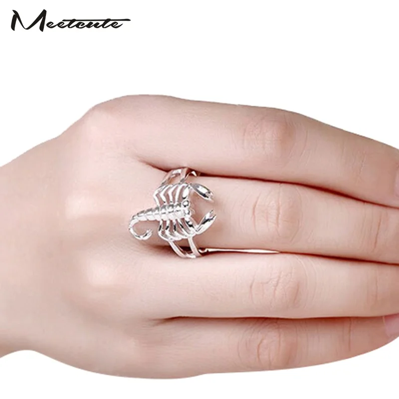 Meetcute новое предложение Крутое серебряное кольцо со скорпионом для мужчин и