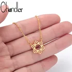 Чандлер кулон лотоса из нержавеющей стали 316L цветок Хорошая Карма Будда, йога молитва ювелирные изделия в стиле буддизма мусульманские Чокеры Прямая поставка