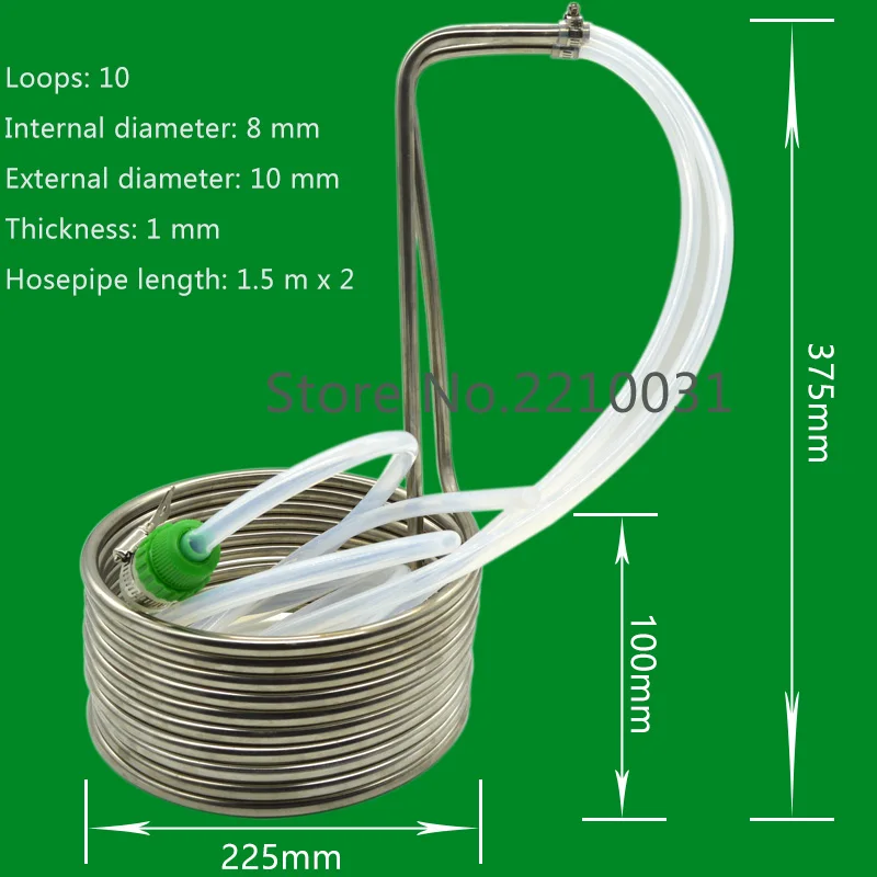 Охлаждающая катушка из нержавеющей стали 304 пищевая Пивоваренная для домашнего