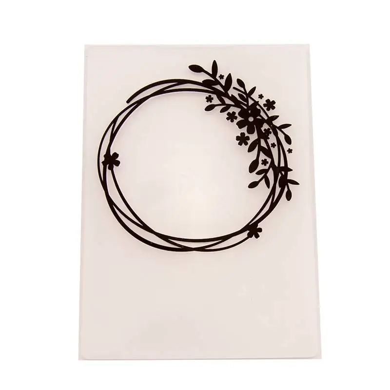 Цветочный круг тиснение папка трафареты для DIY Скрапбукинг пластиковый шаблон