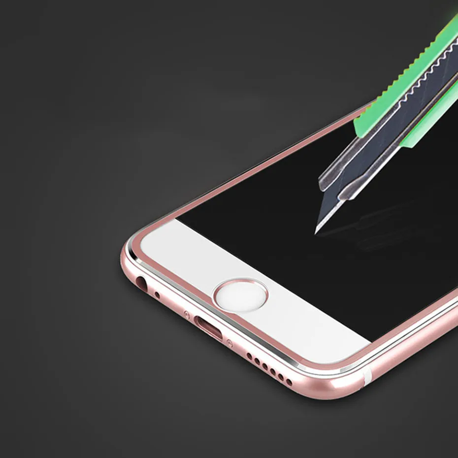 3D закаленное стекло с закругленными краями для iPhone 7 Plus 8, титановая защитная пленка, Защита экрана для iPhone 6S XS 11Pro, полное покрытие