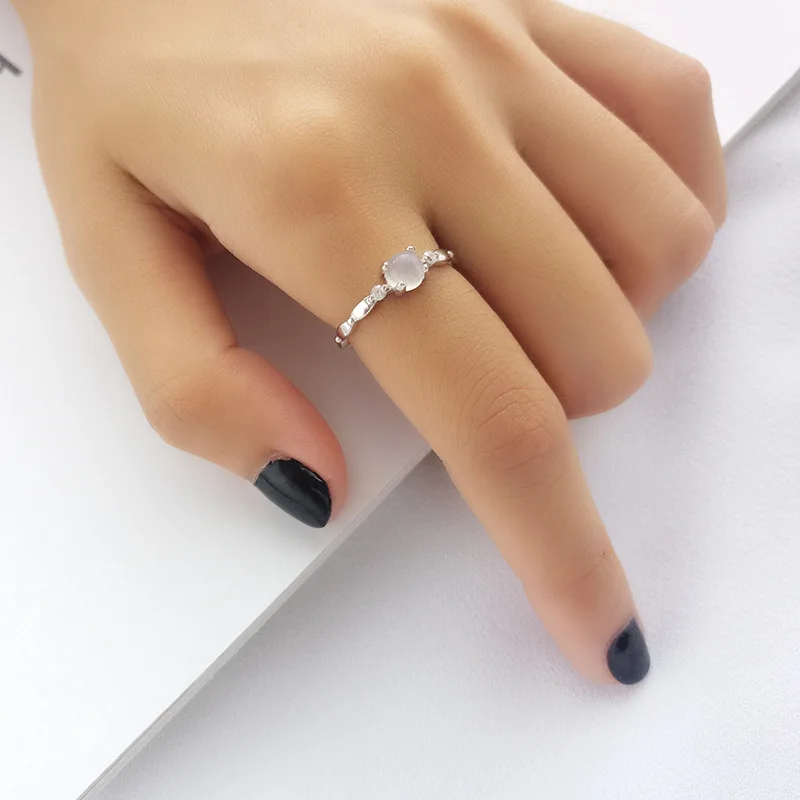 Женское кольцо с фианитом Flyleaf 100% натуральный камень агат из серебра 925