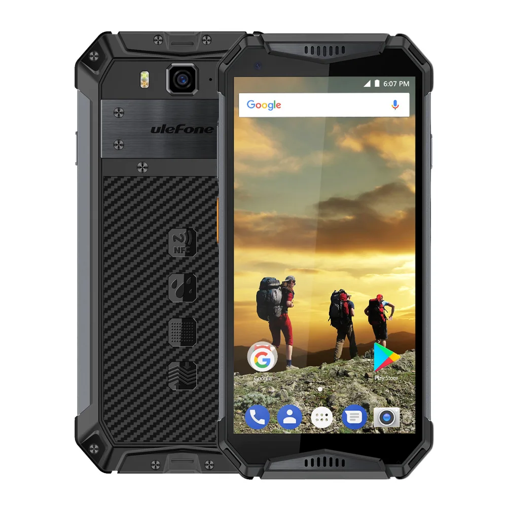 Ulefone Armor 3 водонепроницаемый IP68 мобильный телефон 5 7 &quotFHD + Android 8 1 4 Гб 64 21MP NFC Face ID 10300