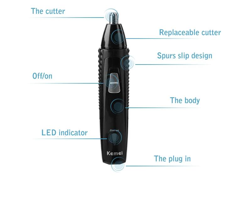 Триммер Kemei 3 в 1 для носа и ушей электрическое бритвенное устройство мужчин