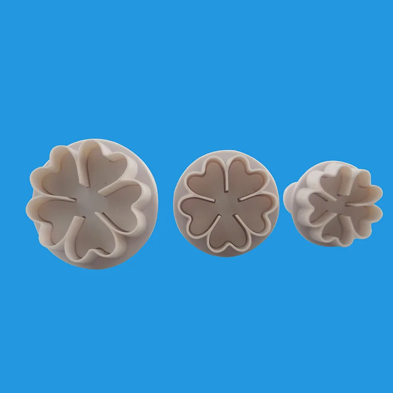 3 шт./компл. Пластиковая форма для печенья пять лепестков сердца пищевого класса