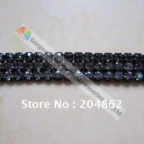 50 ярдов/партия 3 со стразами в ряд сетка с оригинальным чешским черным