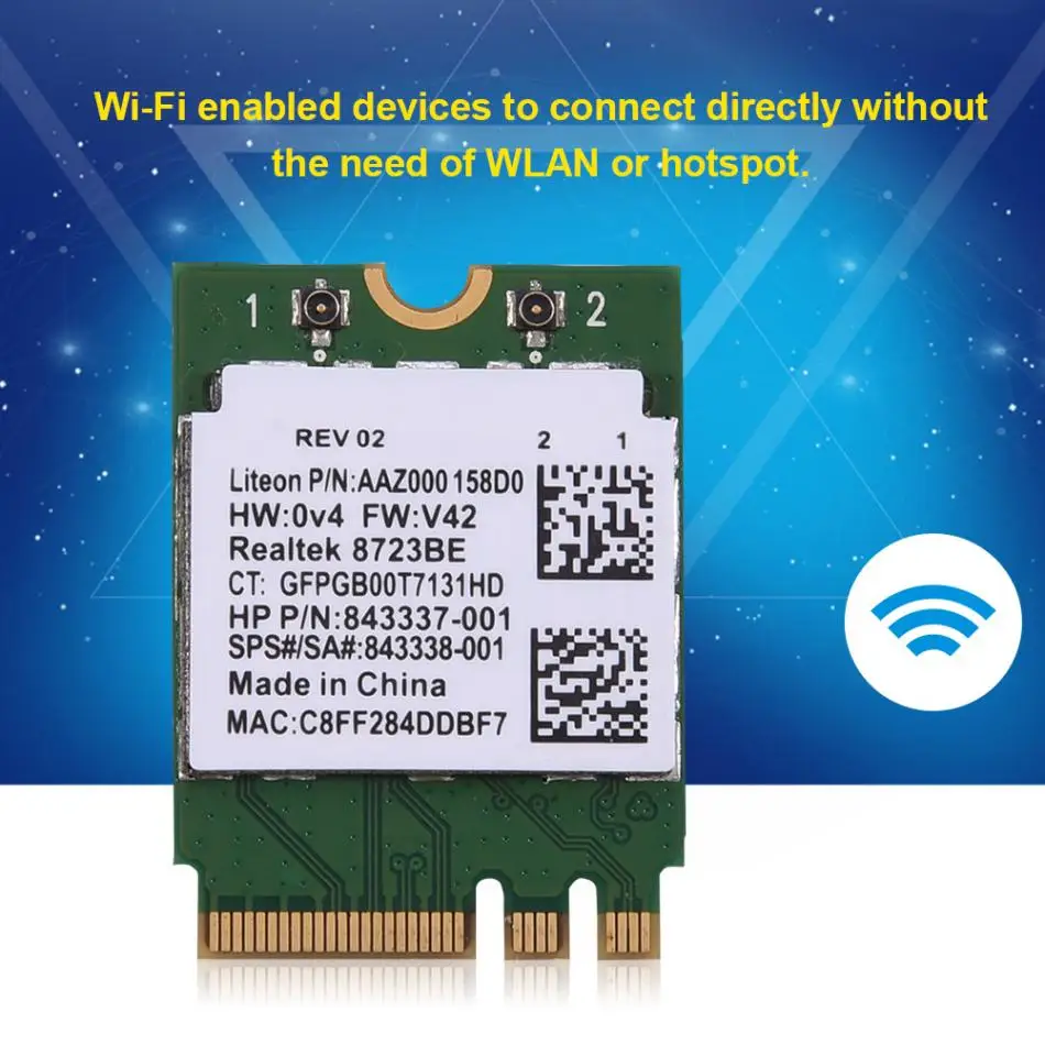 2,4G Bluetooth wifi беспроводная карта 2 в 1 для Dell/для Toshiba/для acer/для Asus со слотом NGFF M2