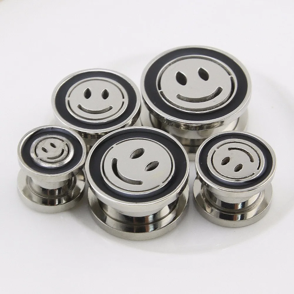 Серьги для пирсинга из нержавеющей стали в форме улыбки 1 пара | Украшения и