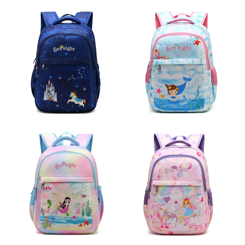 Солнечная восьмерка Lucky Kids мультфильм печать 15 дюймов детская школьная сумка