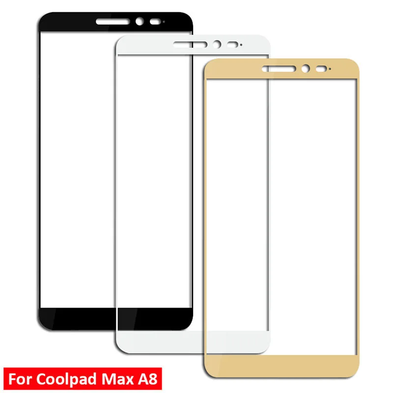 3D закаленное стекло для Coolpad Max A8 Полное покрытие экрана Взрывозащищенная