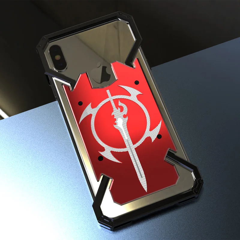 Роскошный чехол ADKO с пауком для iPhone XR XS Max, защита от пыли, алюминиевый металлический бампер для iPhone X