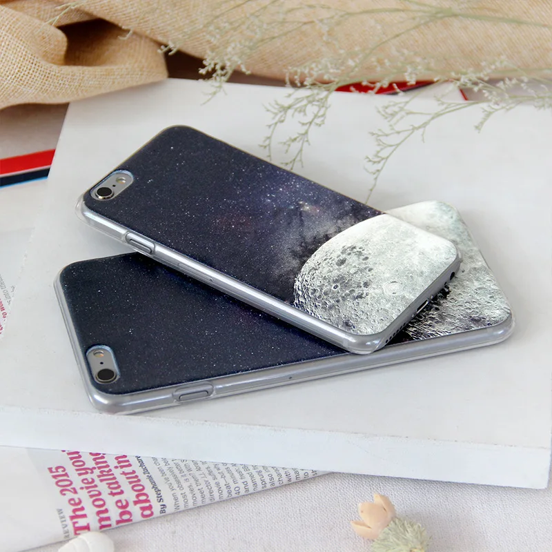 Роскошный чехол для телефона Звездная Луна TPU мягкий iPhone 6 6splus 7 7plus 8 8plus coque iphone s Capa