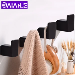Крючок для халата настенный крючок полотенца для ванной, черный алюминиевый винтажный крючок для пальто, вешалка для одежды, одна Декоративная вешалка для сумки, ключей, шляпы
