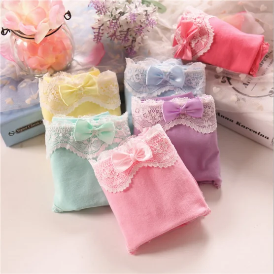 Нижнее белье для женщин мягкие хлопковые кружевные трусы карамельного цвета с