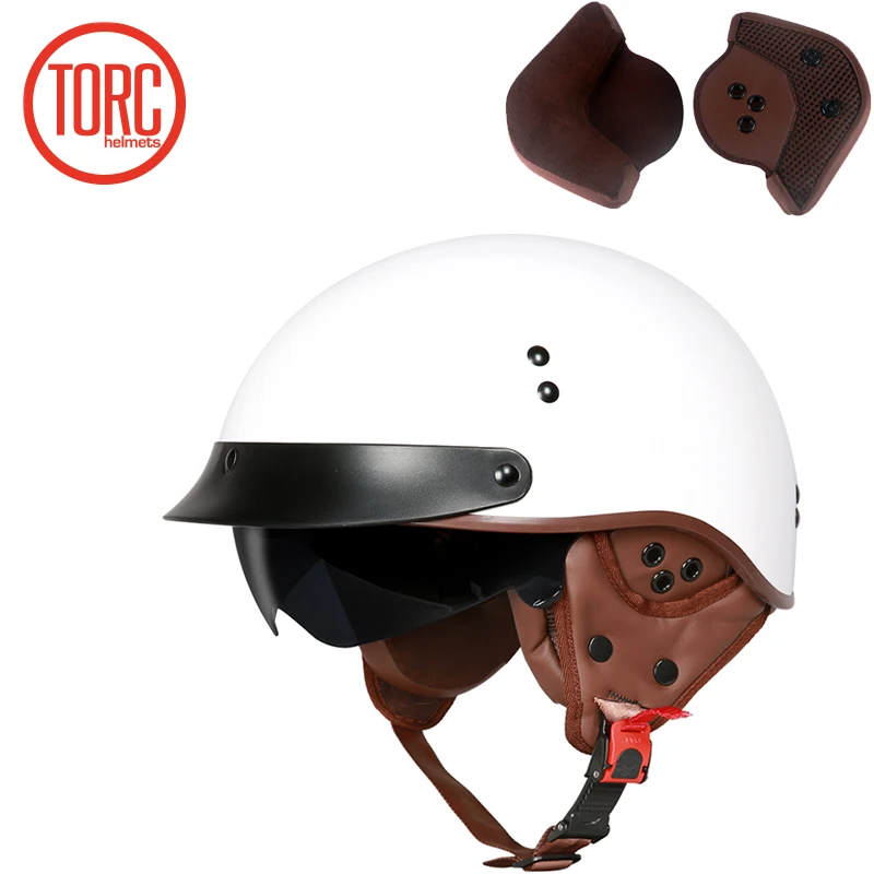 TORC Новое поступление винтажные мотоциклетные шлемы с половинчатым лицом Casco Casque
