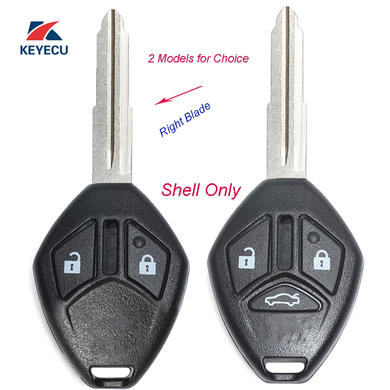 

KEYECU 10x Replacement Remote Car Key Shell Case Fob for Mitsubishi Galant 2008-2012 Uncut MIT11R FCC ID: OUCG8D-621M-A