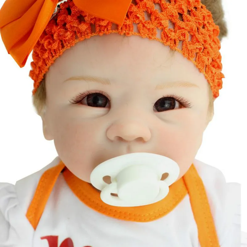 22 дюйма мягкая виниловая силиконовая кукла для маленькой девочки Реалистичная