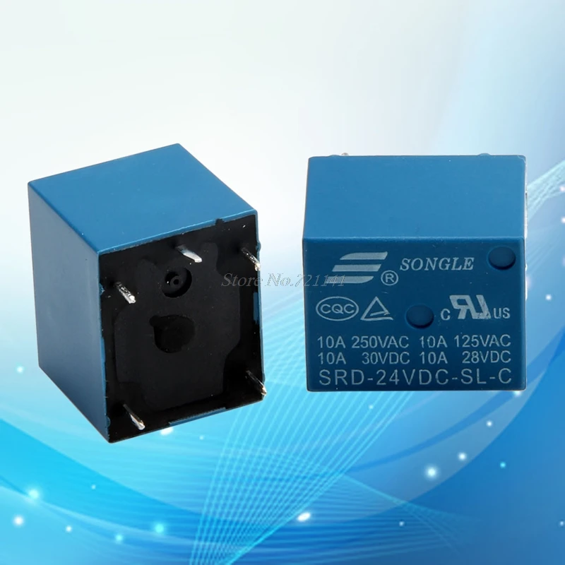 5 шт контактов SRD-24VDC-SL-C PCB 24V DC катушка питания реле Прямая поставка | Электронные