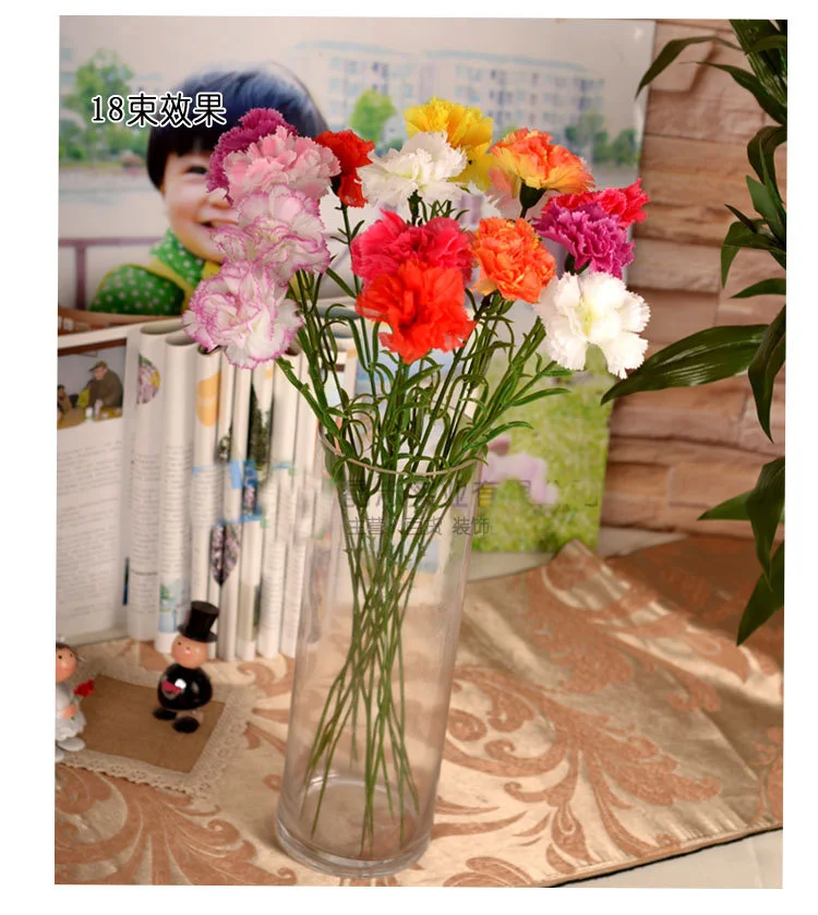 5 шт. имитация цветов Гвоздика декоративный Свадебный букет лом день матери